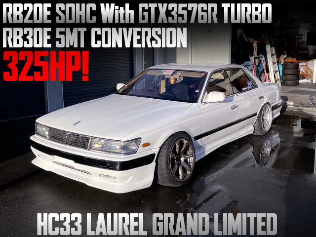 RB20E SOHC With GTX3576R TURBO and RB30E 5MT in HC33 LAUREL GRAND LIMITED.