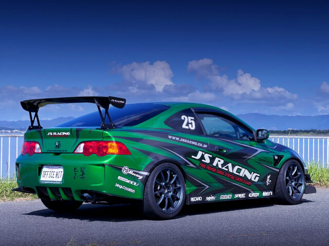 Rear exterior of DC5 INTEGRA TYPE-R With Js-RACING exterior style.