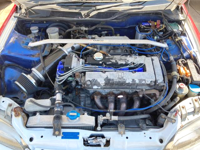 B16A VTEC engine of 5th Gen EG6 CIVIC SiR2 with Kanjo Style.