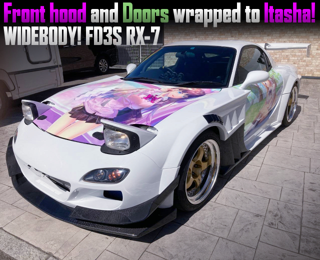 WIDEBODY and Itasha wrap modified FD3S RX-7.