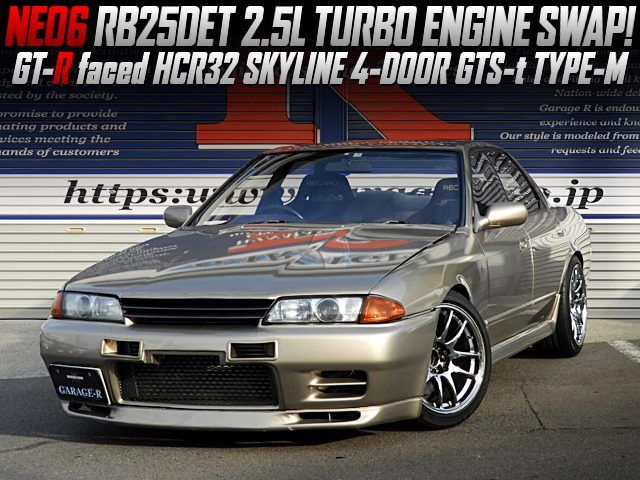 NEO STRAIGHT-6 RB25DET swapped R32 SKYLINE 4-Door With GT-R face.