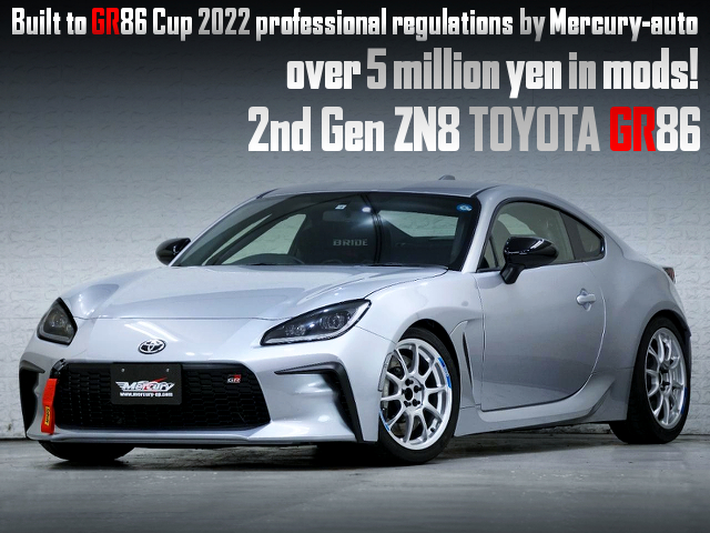Built to GR86 Cup 2022 professional regulations by Mercury-auto, 2nd Gen ZN8 TOYOTA GR86.