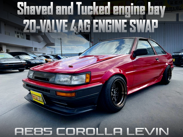 Shaved and Tucked engine bay, 20-VALVE 4AG ENGINE swapped AE85 COROLLA LEVIN.