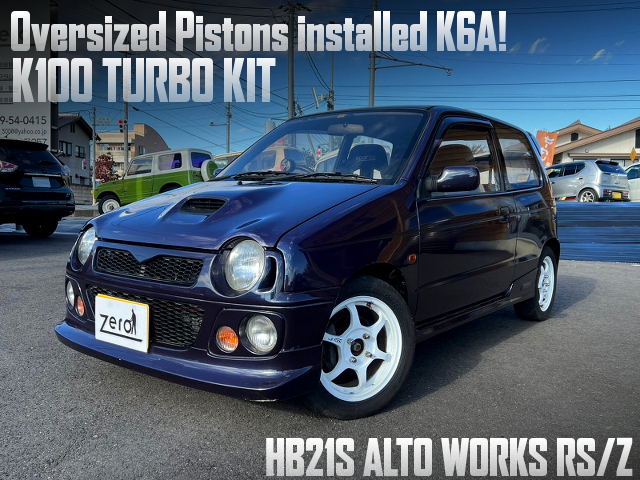 Oversized Pistons installed K6A twincam, and K100 TURBO KIT in HB21S ALTO WORKS RS/Z.