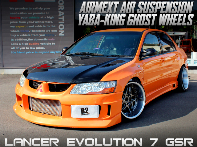 AIRMEXT AIR SUSPENSION and YABAKING GHOST WHEELS in EVO 7 GSR.
