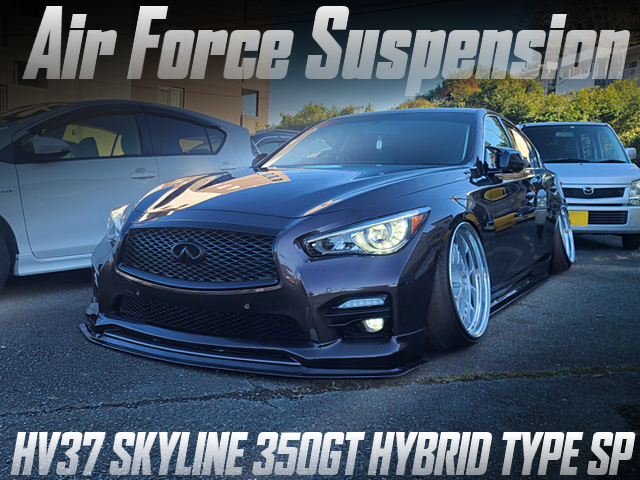 HV37 SKYLINE 350GT HYBRID TYPE SP with Air Force Suspension.