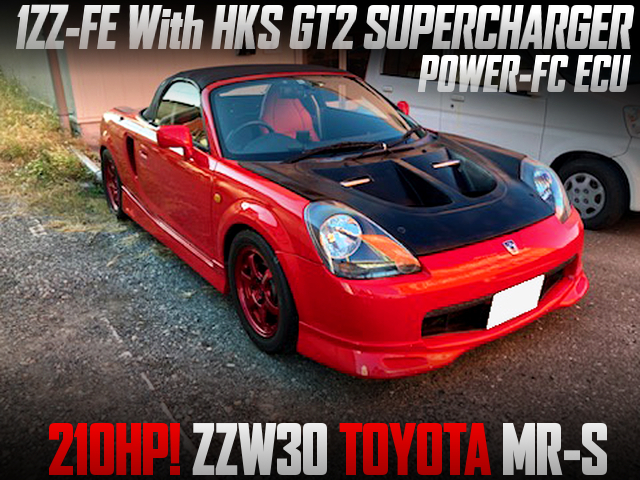 1ZZ-FE With HKS SUPERCHARGER in ZZW30 MR-S.