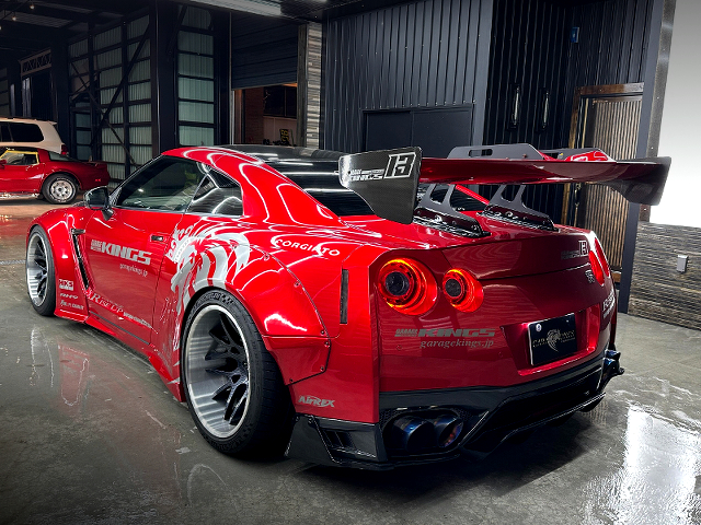 Rear exterior of LB WORKS WIDEBODY R35 GT-R.