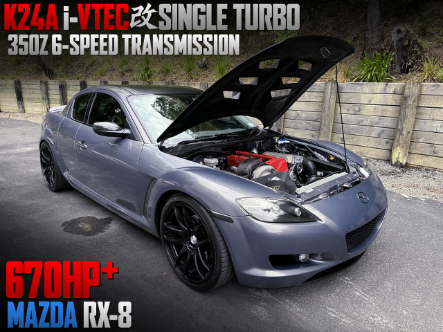 Turbocharged K24A i-vtec swapped RX-8.