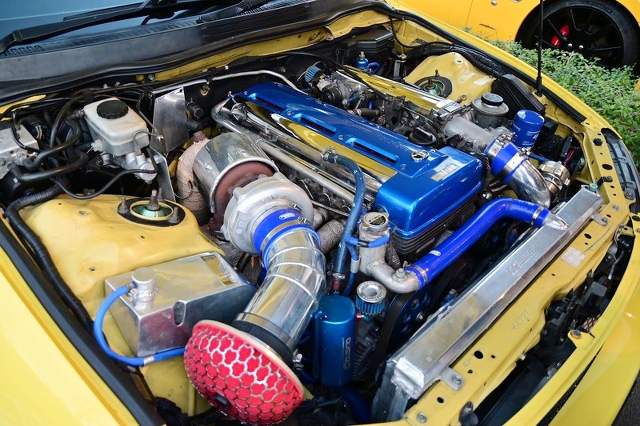 Aftermarket turbocharged 2JZ-GTE.