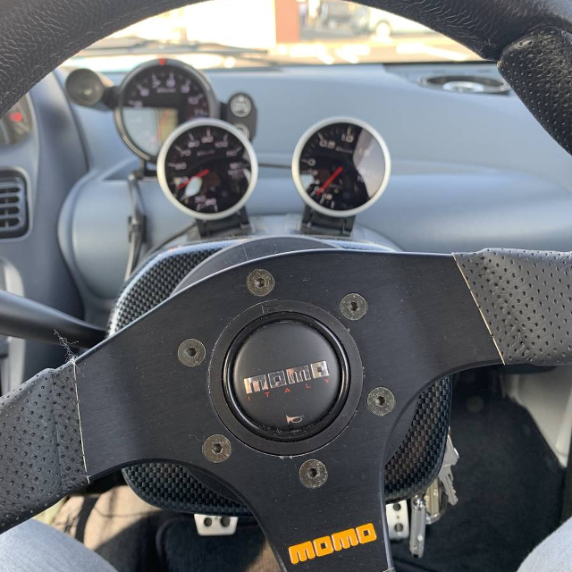 MOMO Steering wheel and Defi gauges.