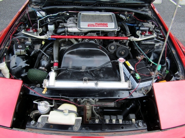 13B-T rotary turbo engine in WIDEBODY FC3S SAVANNA RX-7 GT-X engine room.