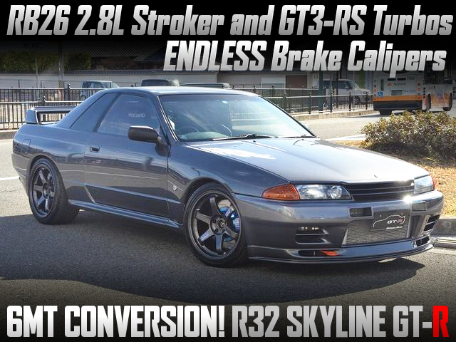 RB26 2.8L stroker and GT3-RS turbos, 6mt converted R32 SKYLINE GT-R.