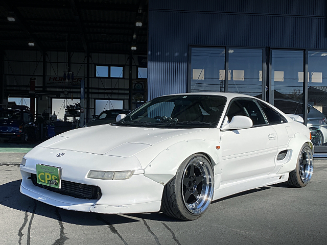 Front exterior of WIDEBODY SW20 TOYOTA MR2 GT.