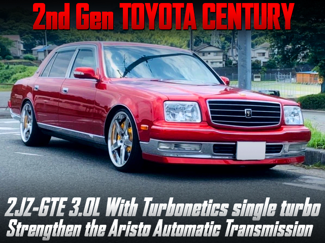2JZ-GTE With Turbonetics single turbo, of 2nd Gen TOYOTA CENTURY.