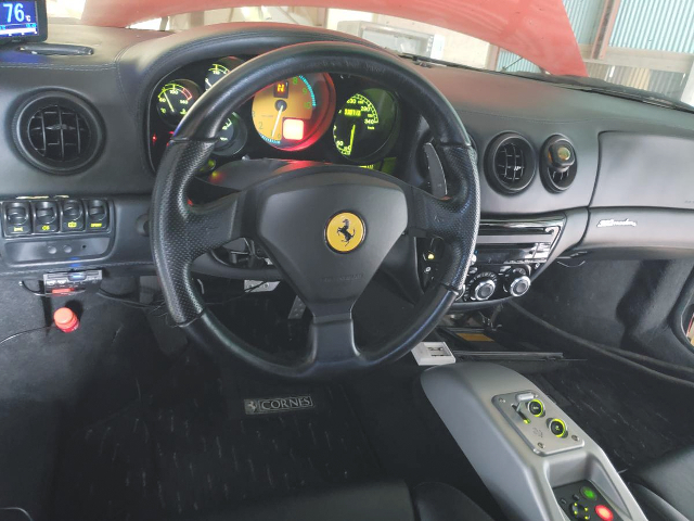 STEERING Wheel and Dashboard of 360 MODENA.