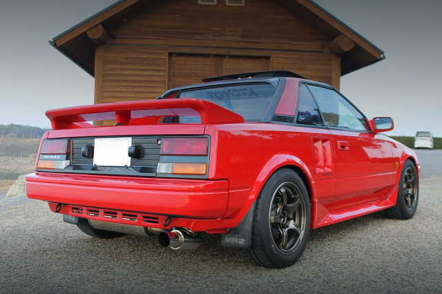 Rear exterior of AW11 MR2.