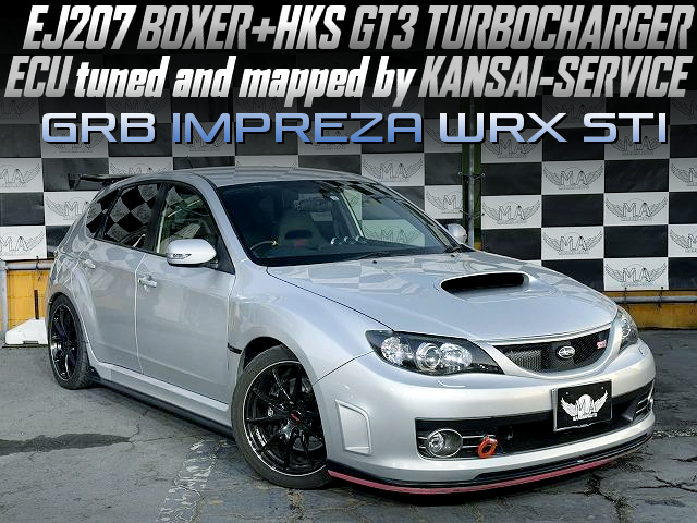 HKS GT3 turbocharged GRB IMPREZA WRX STI.