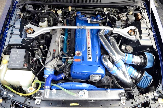 RB26 2.7l stroker and T517 twin turbo.