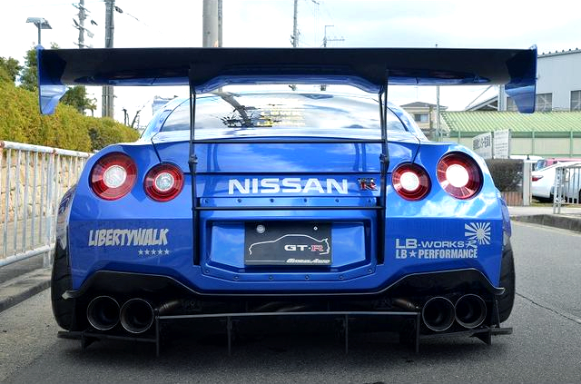 Tail light of LB-WORKS WIDEBODY R35 NISSAN GT-R WANGAN BLUE.