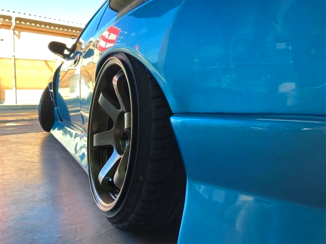 Rear wheel and Rear wide fender of S14 late-model SILVIA.