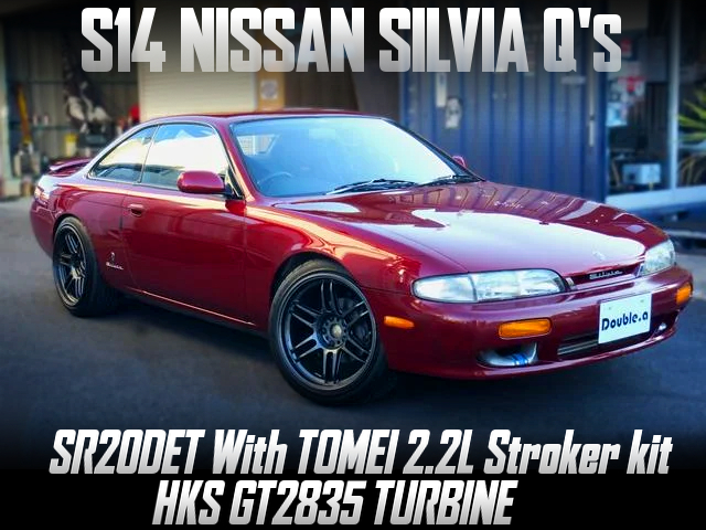 SR20DET With 2.2L kit and GT2835 turbo, in Pre-facelift S14 SILVIA Qs.