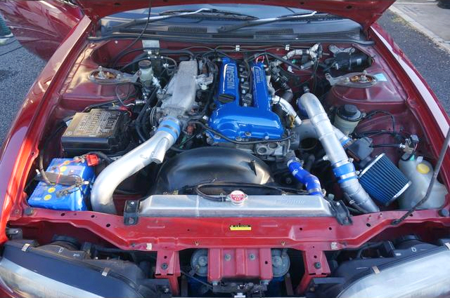 SR20DET With 2.2L kit and GT2835 turbo.