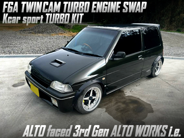 Kcar sport turbo kit, on F6A TWIN CAM TURBO ENGINE swapped ALTO faced 3rd Gen ALTO WORKS ie.