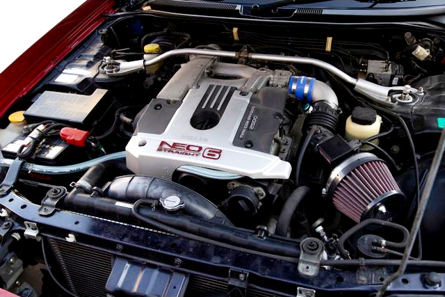 RB25DE engine of LB Silhouette ER34 SKYLINE 25GT.