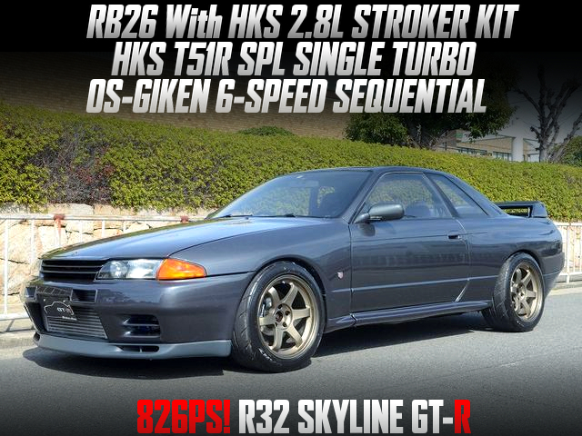 RB26 Witn 2.8L kit and T51R turbo in R32 GT-R.