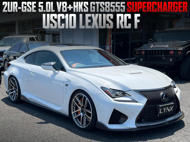 2UR-GSE with HKS GTS8555 SUPERCHARGER in USC10 LEXUS RC F.
