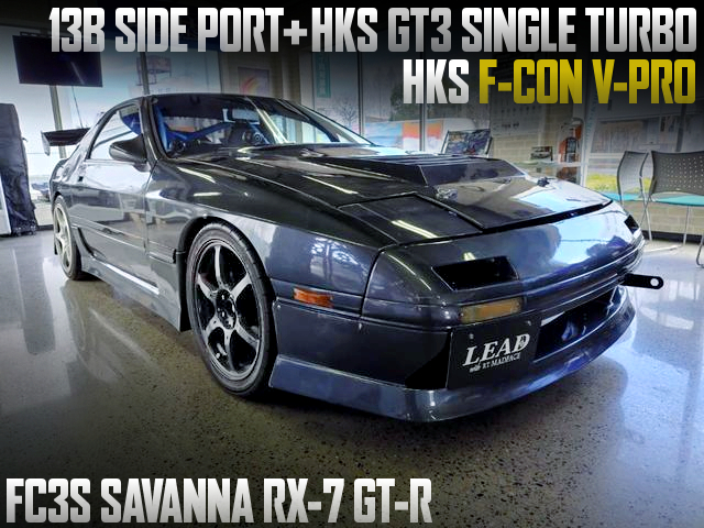 13B SIDE PORT with HKS GT3 SINGLE TURBO and F-CON V-PRO, in FC3S SAVANNA RX-7 GT-R.