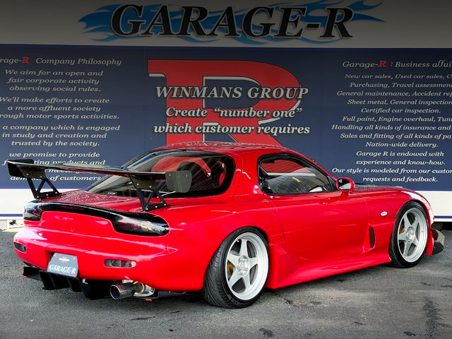 Rear exterior of FD3S RX-7 TYPE-R.