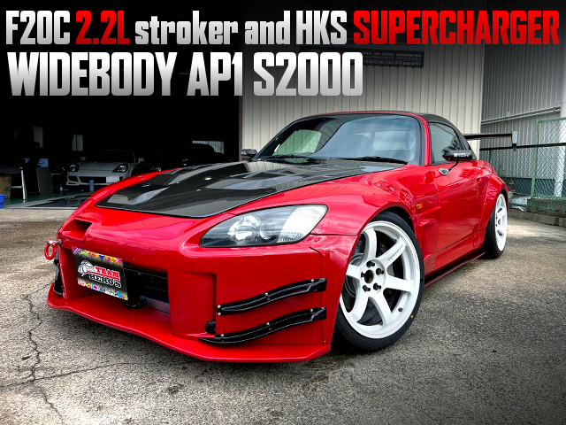 F20C 2.2L stroker and HKS SUPERCHARGER in WIDEBODY AP1 S2000.