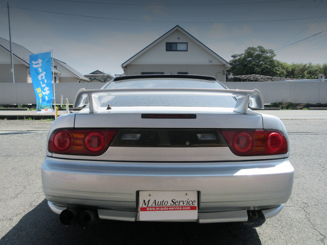 Rear exterior of Widebody 180SX Type-R.