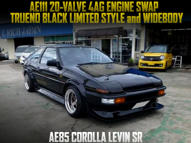 AE111 20-VALVE 4AG engine swap, TRUENO BLACK LIMITED STYLE, and WIDEBODY modified AE86 COROLLA LEVIN SR.