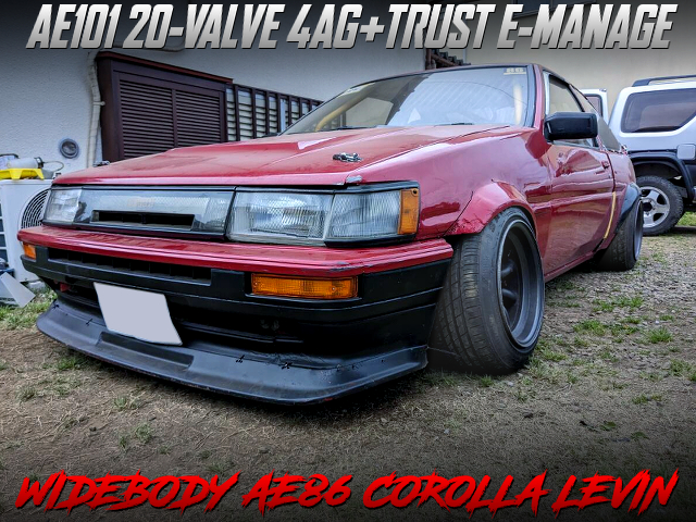 AE101 20-VALVE 4AG swap and TRUST E-MANAGE in WIDEBODY AE86 COROLLA LEVIN.