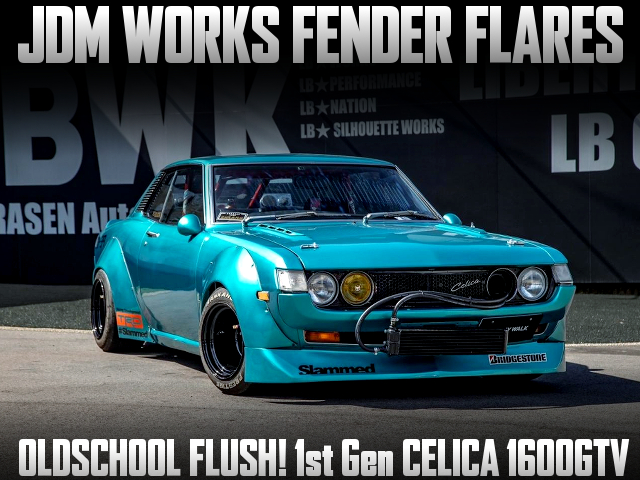JDM WORKS FENDER FLARES wide bodied OLD SCHOOL FLUSH 1st Gen CELICA 1600 GTV.