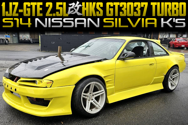 1JZ-GTE GT3037 single turbo swapped S14 late-model SILVIA.