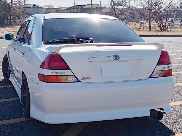 Rear exterior of JZX110 MARK 2 with 1.5JZ engine.