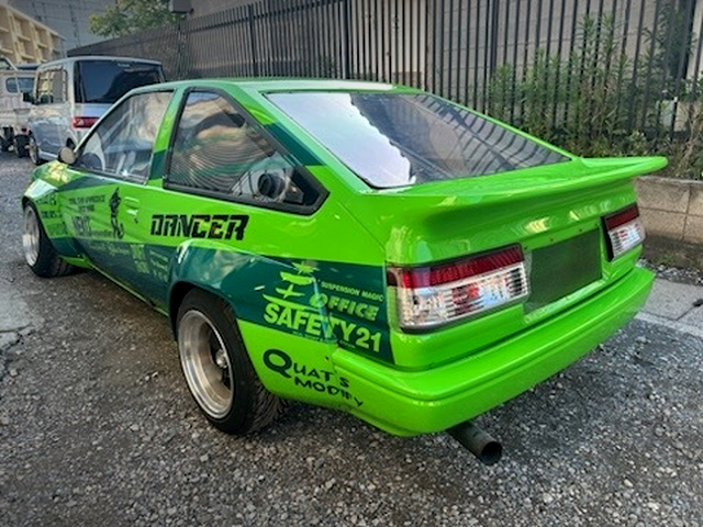 Rear exterior of AE86 COROLLA LEVIN.