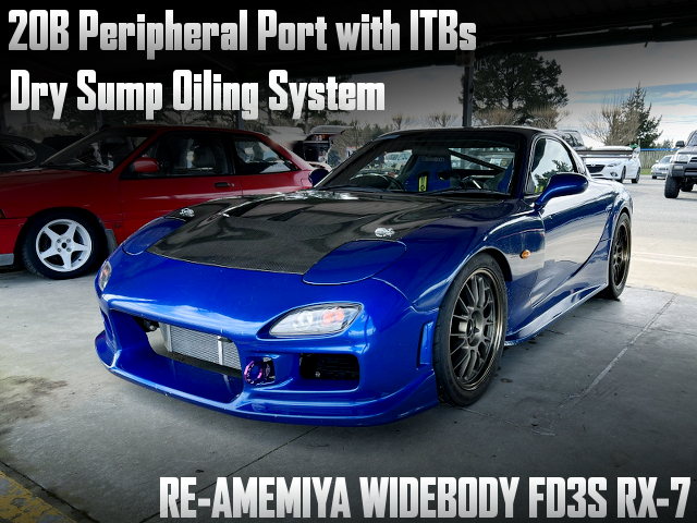 20B Peripheral Port with ITBs and Dry Sump Oiling System into RE-AMEMIYA WIDEBODY FD3S RX-7.