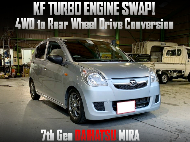KF TURBO ENGINE SWAP, 4WD to Rear Wheel Drive Conversion of 7th Gen DAIHATSU MIRA.