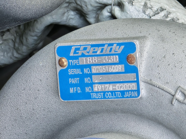 GREDDY T88-33D single turbocharger on 2JZ-GTE.