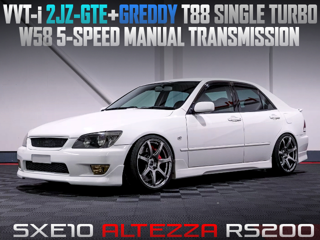 VVTi 2JZ-GTE single turbo and W58 5MT swapped ALTEZZA RS200.