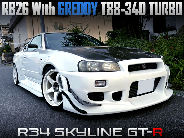 RB26 with T88-34D turbo in R34 SKYLINE GT-R.