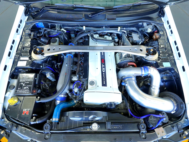 RB26 with TOMEI 2.8L stroker kit and HKS TO4Z single turbo.