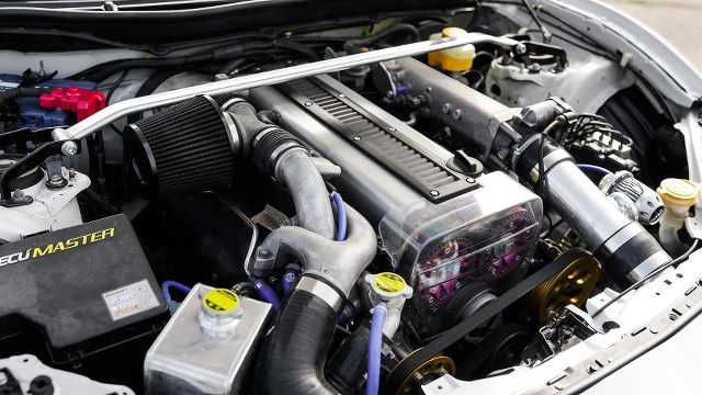1JZ-GTE twin turbo engine in ZN6 TOYOTA GT86 engine room.