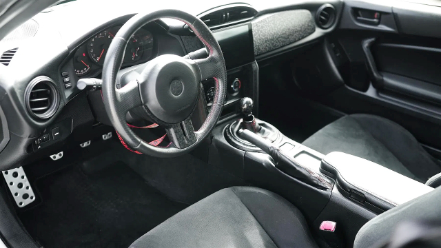 Left-hand drive interior of ZN6 TOYOTA GT86 with 1JZ-GTE.