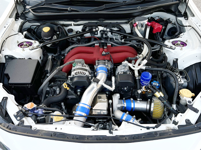 FA20 boxer engine with T517Z bolt-on turbo kit.